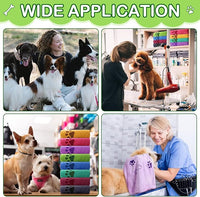 Chumia 8 Pcs Dog Towels for Drying Dogs Cats Pet Towels Bulk Puppy Microfiber Quick Drying Paw Bath Bathing Supplies Absorbent for Medium Pets(Colorful,18 x 28 Inch)