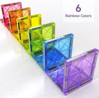 42PCS Mini Magnetic Tiles Travel Set with Iron Storage Box - 100 PCS - image 3