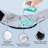 Washable Belly Bands for Male Dogs, Reusable Dog Diapers Male - Large (18"-21") / Plain + Print - image 2