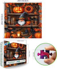 Blueforest Puzzles for Adults 500 Pieces - Halloween Bookshelf / 20" X 20" - image 2
