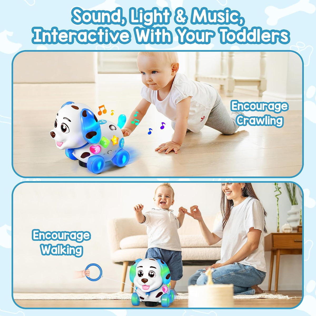 ToddlerCley Musical Puppy Toys for 1 Year Old Girl Gifts - Blue - image 2