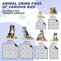 Washable Dog Pee Pads, Non-Slip Waterproof, Feather - Dolphin Pattern / 24"x24"(Pack of 2) - image 4