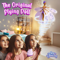 Sky Dancers Flying Doll, Pull-String Toy, No Batteries - Purple - image 3