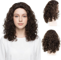 Onedor HairWiz 20 inch chocolate brown curly wig for kids with wig cap