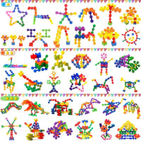 TOMYOU 120 piece interlocking building blocks set with colorful star shaped pieces - view 3