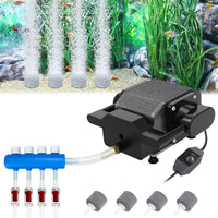 AquaMiracle Quiet Aquarium Air Pump Adjustable Airflow 200/317/475GPH – Essentials for Fish - For Tanks up to 800 Gal