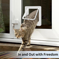 Cat Door for Interior Exterior Door, 4-Way Locking Flap – Essentials for Cats - Large - image 3
