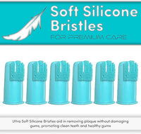 H&H Pets Dog Finger Toothbrushes - Professional Pet Finger Dental Brush Set for Dogs Puppies Cats, Soft Bristles, Size Large 8 Count