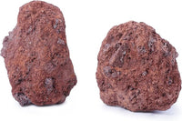 LANDEN Red Lava Stones (16lbs,3~10inch,11pcs) Aquarium Rock for Aquascaping Terrariums, Paludariums,Vivariums, Reptile and Amphibian Enclosures, Fish Tank Decoration Landscape Stone
