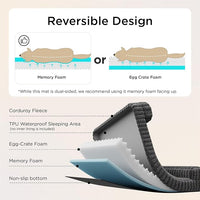 Bedsure Orthopedic Dog Beds for Extra Large Dogs, Waterproof Memory Foam XL Pet Bed with Sides, Non-Slip and Egg-Crate Foam Big Dog Couch Sofa with Washable Removable Corduroy Cover, Cream