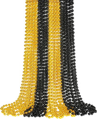 SHAOQINLIN 12 PCS Gold Bead Necklace - Black Gold
