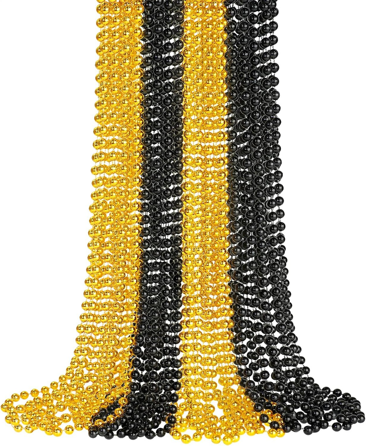SHAOQINLIN 12 PCS Gold Bead Necklace - Black Gold