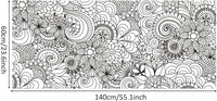 Dvbonike Jumbo Mandala Coloring Poster Giant Flower DIY Drawing Paper - Flower No.1 - image 2