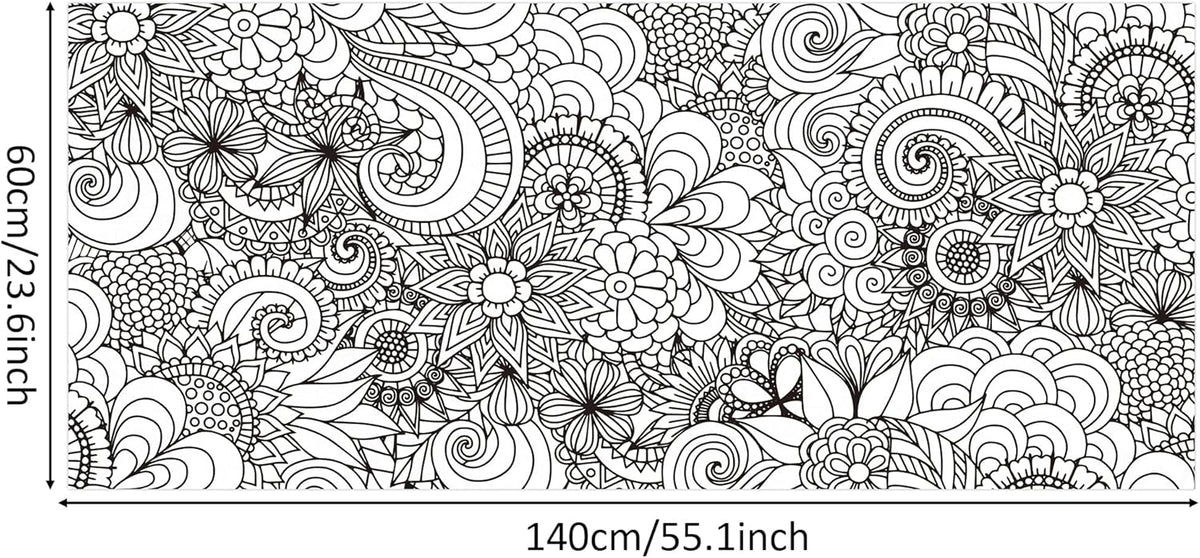 Dvbonike Jumbo Mandala Coloring Poster Giant Flower DIY Drawing Paper - Flower No.1 - image 2