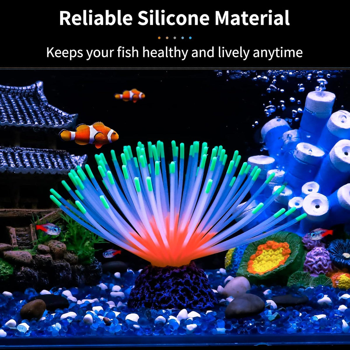 Uniclife Aquarium Imitative Rainbow Sea Urchin Ball Artificial - Green Sea Urchin - image 3