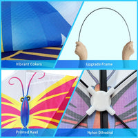 Xida Butterfly Kites for Kids and Adults Easy to Fly - Pink Butterfly - image 3