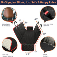Dog Car Seat Cover for Back Seat, Dog Hammock for Car, SUV - Red / XL 60"W- Trucks & Full-Size SUVs - image 2