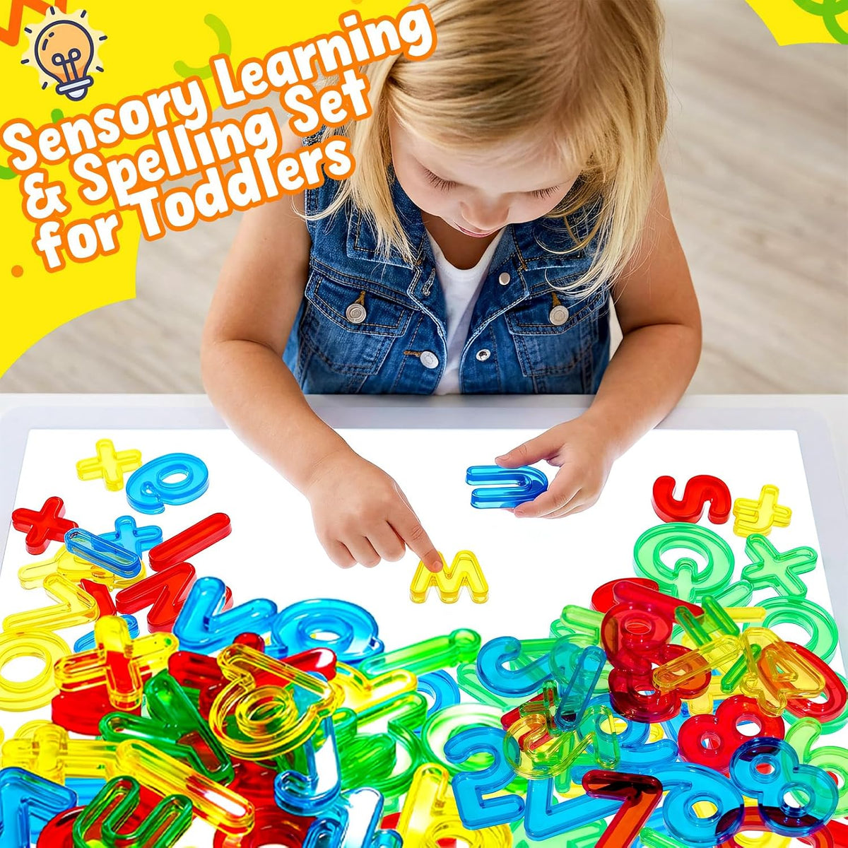 Bbiamsleep 67 Pcs Plastic Practice Set Transparent Letters and Numbers – Fun for Kids & Family - 134PCS - image 4