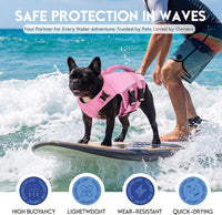 ASENKU Dog Life Jacket, High Floatation Dog Swimming Vest with Rescue Handles for Small Medium - Small / LightPink - image 3