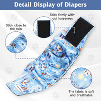 5 Pack Dog Diapers Male, High Absorbing Dog Wraps - Small / Star - image 2
