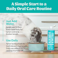 SKOUT'S HONOR Fresher Breath Water Additive for Pets - VOHC Accepted for Tartar Control, Freshens Breath Fast, No Brushing Required: Fresh & Flavorless 16oz - 3 Pack