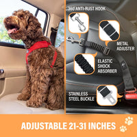 Dog Seatbelt, Adjustable Safety Dog Seat Car Harness - image 4