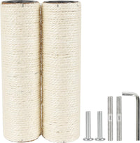7.4cm 2.91in Diameter Cat Tree Scratching Post Replacement Sisal Pole - 9.84in/25cm / M8*2posts