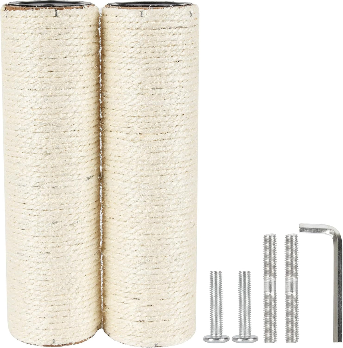 7.4cm 2.91in Diameter Cat Tree Scratching Post Replacement Sisal Pole - 9.84in/25cm / M8*2posts