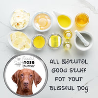 The Blissful Dog Vizsla Nose Butter for Dry, Cracked Skin, Lick-Safe Dog Nose Balm with Moisturizing Shea Butter, Almond, Olive, and Essential Oils, Pet Supplies, Uncented, 4 oz.