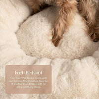 UnHide Floof Pet Bed - Small (23" x 8") - Extra Soft Dog Bed - Removable Faux Fur Cover - Machine Washable - Helps Ease Pet Anxiety & Provides The Perfect Sleep - Charcoal Charlie