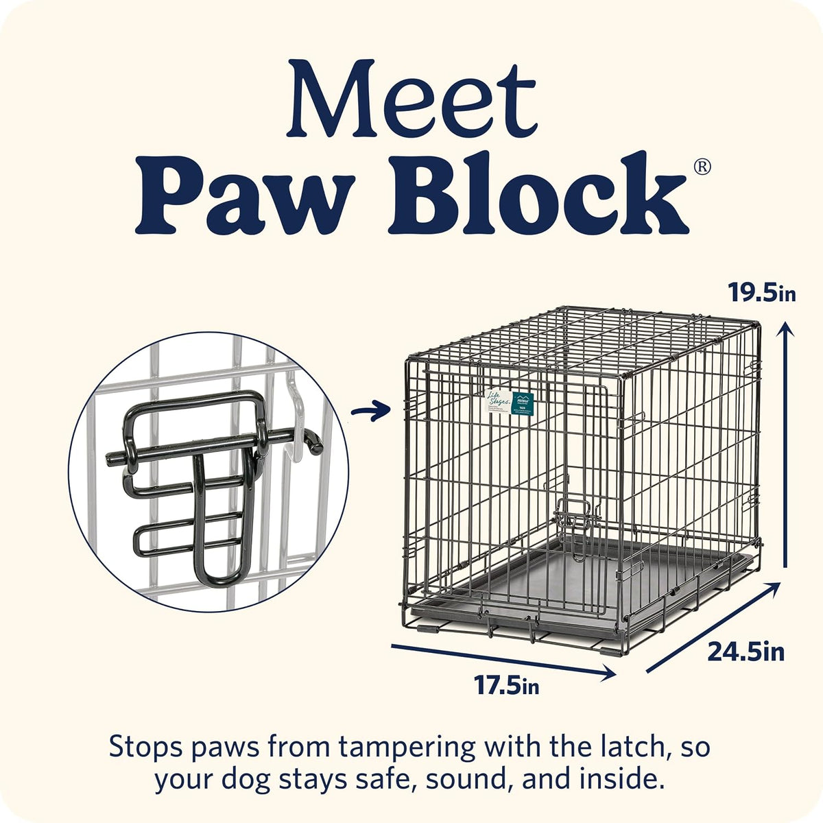 LifeStages by MidWest 36-Inch Double Door Crate, M-L Breeds - Single Door / Fits 24-inch Crate - image 4