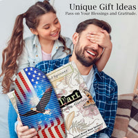 Aoedelyart 3D American flag eagle wind spinner in red, white and blue stainless steel - view 8