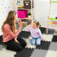 Nuanchu 60 PCS Kids Foam Puzzle Mat, Cream - Black, White, Gray - image 4