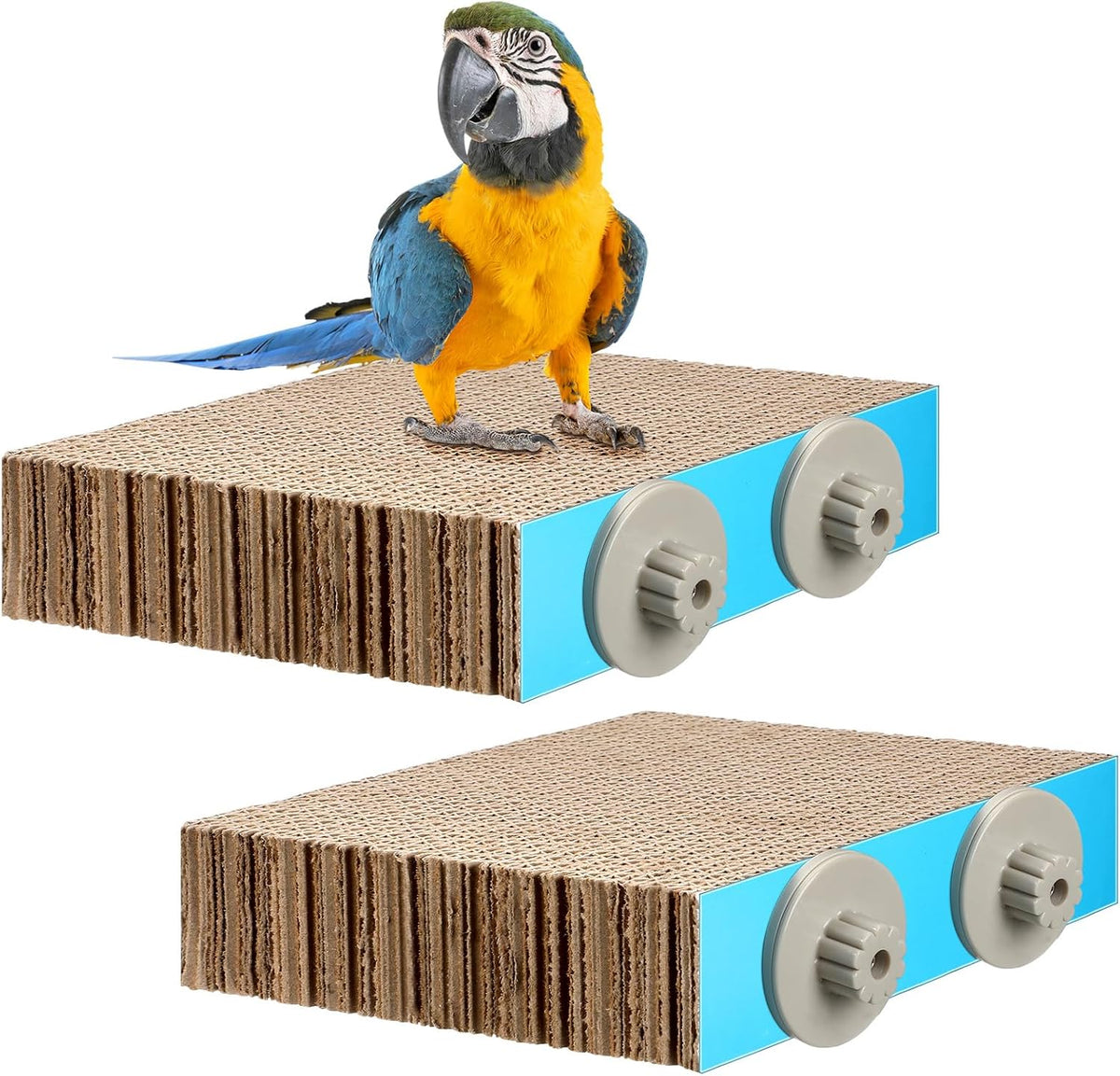 Skyygemm 2 Pcs Bird Toys Parrot Perch Stand Cage Accessories - Medium