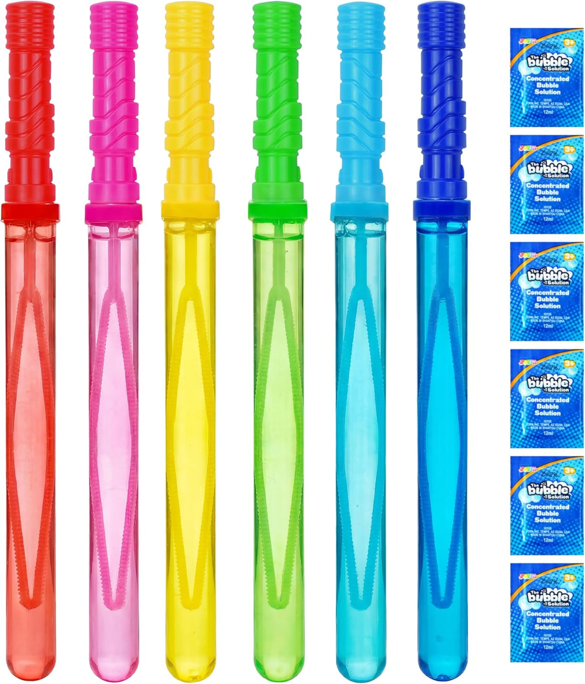 JOYIN 14.6’’ Big Bubble Wands for Kids, Outdoors Toy Activity - Bubble Wand 6 PCS