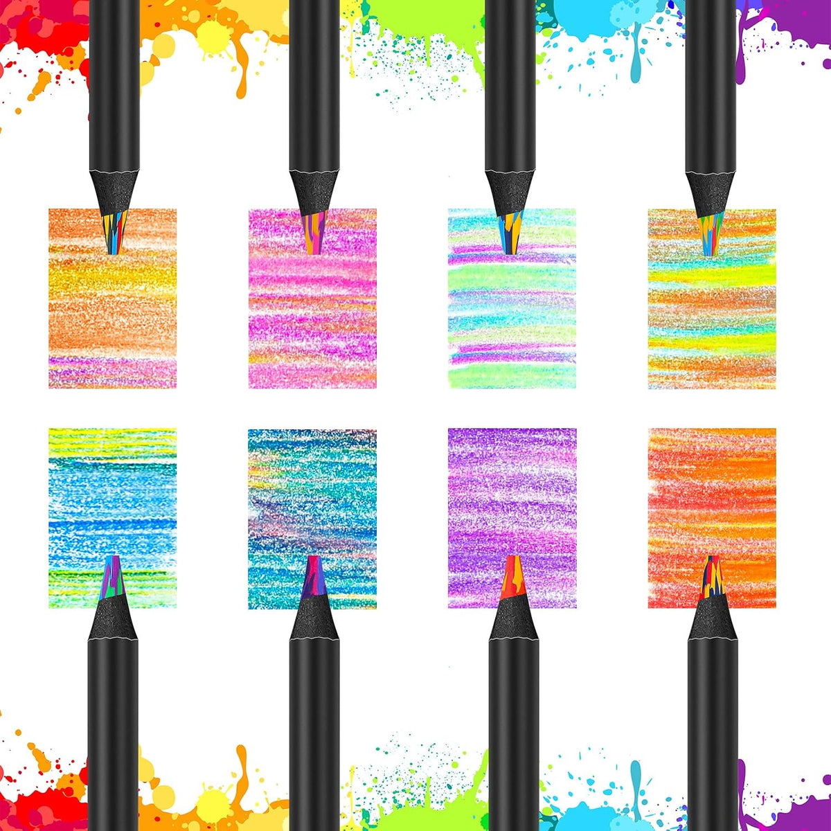 Hapikalor Colored Pencils, 12 Rainbow Pencils - 8