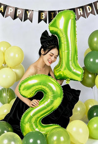 Number Balloons 1st Birthday Decorations - Light Green / Number 6 - image 3
