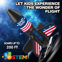 Rocket Launcher for Kids - Self-Launching 200 ft Motorized Outdoor Electric Play Toy, High Flying - Dark Blue - image 2
