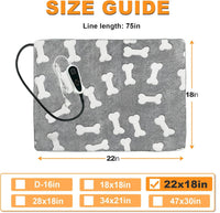 Large Dog Heating Pad 34×21in Obtained MET&UL Dual Certification-Gray – Essentials for Dogs - Gray / 22x18 in - image 2