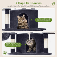 Globlazer Corner Stable Cat Tree Tower with Scratching Post, C51 - 66inch / Dark Gray - image 4