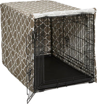 MidWest Homes for Pets Medium Dog Crate Cover - Brown Geometric Pattern / Fits 36 Inch Crate