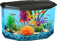 Koller Products Plastic 3-Gallon Aquarium Starter Kit with 4 Colors - 3 Gallon