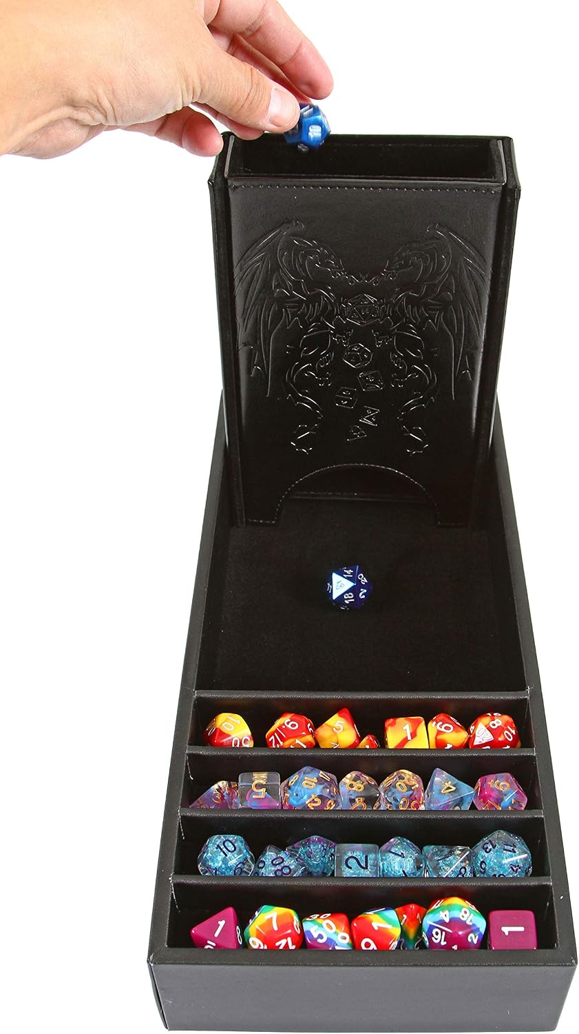 Forged Dice Co. Citadel Dice Tray and Tower, Storage Box - Black - image 2