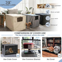 Explore Land Dog Crate Cover - Grey Cover / 48.0"L x 30.0"W x 33.0"H - image 4