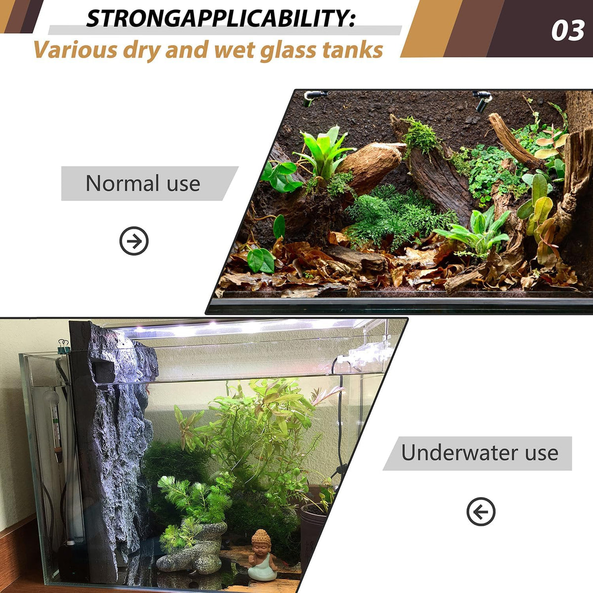 4pcs Rock Terrarium Background, 3D Reptile Tank Background Board - yellow-23.6"* 11.8"（1pcs） - image 4