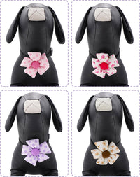 PET SHOW 4 Pack Small Dog Bows Sliding on Collar Attachment – Essentials for Dogs - AB 3.15" - image 4
