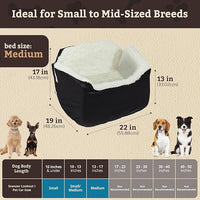Snoozer Lookout I Car Seat - Dog Car Seats for Small Dogs, Puppy Booster Bed for Small & Medium Sized Pets Up to 25 Lbs, Elevated, Washable - Medium, Black Diamond