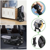 Lightweight Pet Stroller for Small/Medium Dogs and Cats - Foldable Travel Carriage with Storage Basket, Breathable Mesh & 4 Wheels - Up to 33 lbs – Black