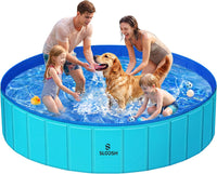 SLOOSH Foldable Dog Kiddie Pool - Blue / 71" x 12"