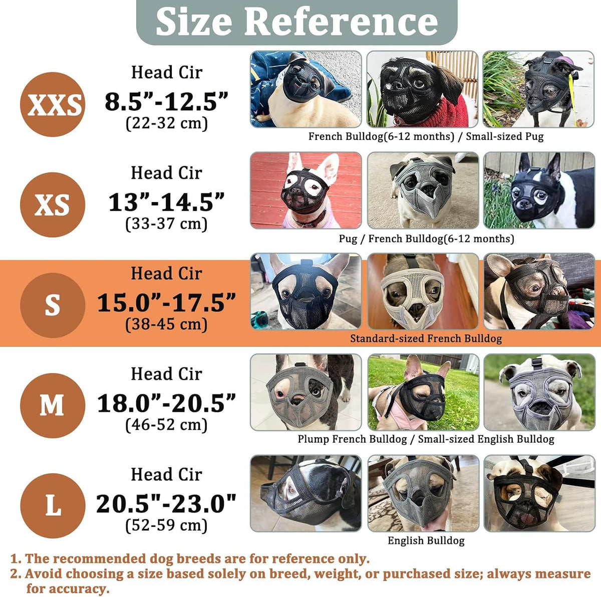Mesh Short Snout Dog Muzzle with Anti-Eating Design for Frenchie – Essentials for Dogs - Black / S [Head Cir: 15"-17.5"] - image 2
